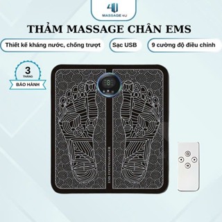  Thảm massage bàn chân EMS 8 chế độ kèm remote thảm mát xa bàn chân xung điện sạc pin màn hình LED 