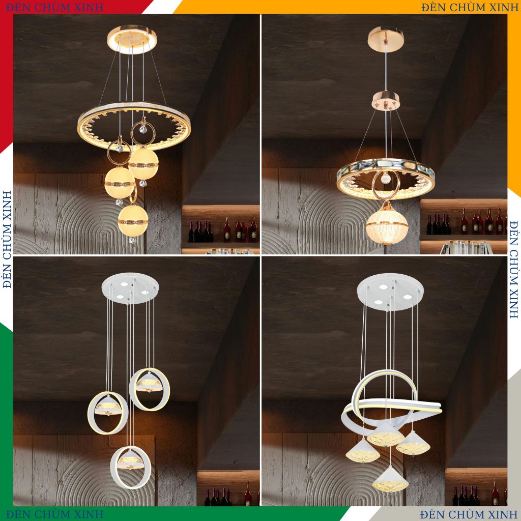 [ ĐÈN CHÙM XINH ] ĐỀN THẢ LED, ĐÈN THẢ HIỆN ĐẠI NB-2130, NB-2131, NB-313/3, NB-315/4 CHÍNH HÃNG
