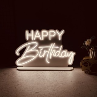 Đèn Trang Trí Led Neon Sign HAPPY BIRTHDAY-Mẫu Để Bàn KT 60 cm