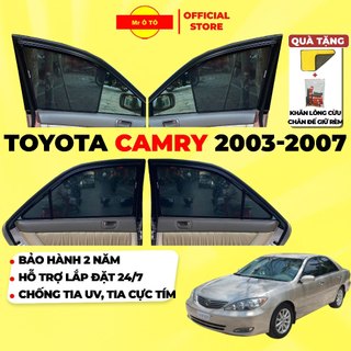 Rèm Che Nắng Xe TOYOTA CAMRY 2003-2007 Loại 1 MR Ô.TÔ Chống Tia UV, Tia Cực Tím  Bảo Hành 2 Năm [ Tặng Khăn Lông Cừu ]