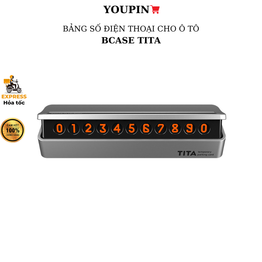 Bảng số điện thoại ô tô xe hơi Bcase TITA - Shop Mi YouPin Mall