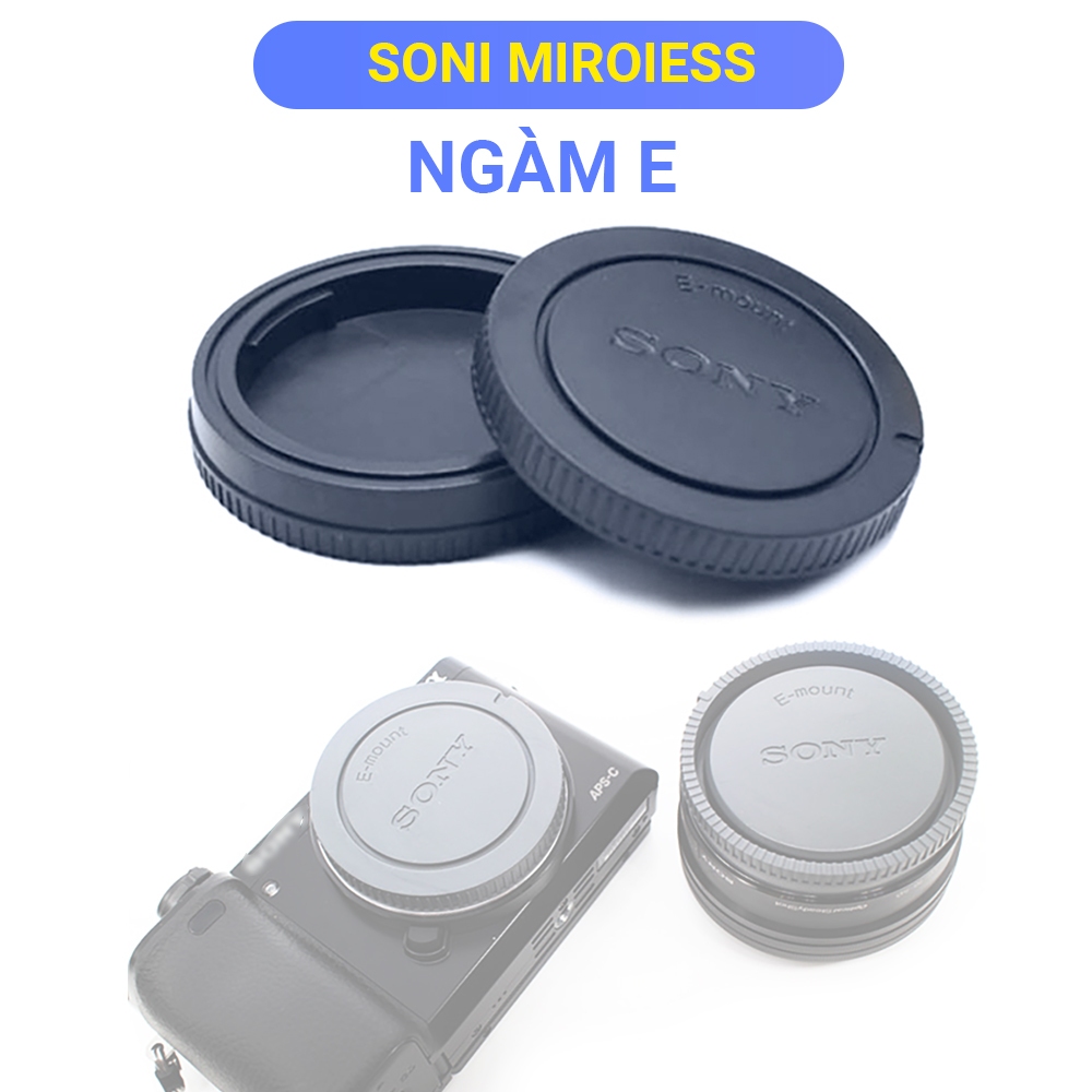 Bộ nắp đậy đuôi lens + nắp đây body máy ảnh Sony Miroless E-mount Cap trước sau loại mới zen khớp