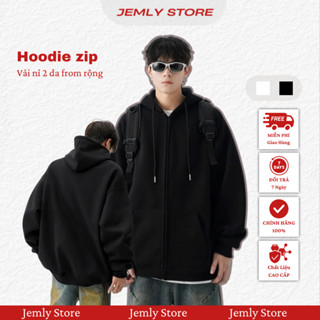 [Prenium Cao Cấp] Áo Khoác Nỉ Hoodie Zip Trơn nam nữ xám tiêu chất nỉ hàn Form Rộng có mũ, có túi trong ZIP22