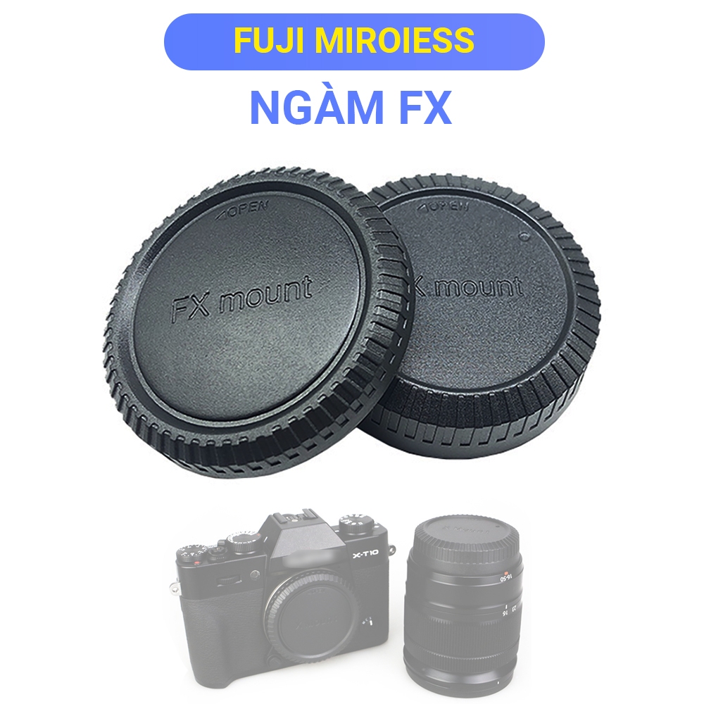 Bộ nắp đậy đuôi lens + nắp đây body máy ảnh Fuijflim Miroless FX-mount Cap trước sau loại mới zen khớp