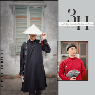  Áo tấc  cổ phục  ngũ thân nam tay chẽn bé 1 lớp chất liệu mềm - Áo dài 3H 