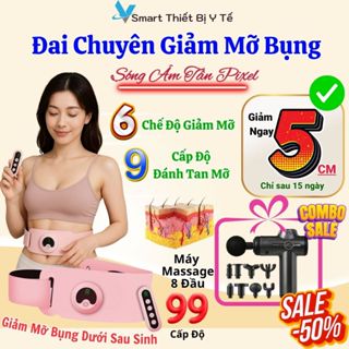  Đai Massage Giảm Béo Bụng Máy Mát Xa Rung Lắc Giảm Mỡ Bụng Nhanh Sóng Điện EMS Đốt Mỡ Cao Cấp 