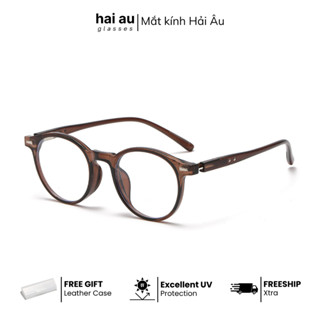 Kính Cận Thị Nam Nữ Thời Trang Gọng Kính Nhựa Lõi Kim Loại Dáng Kính Mắt Mèo Tròn Dành cho HSSV 8008 - Kính Lão Hải Âu