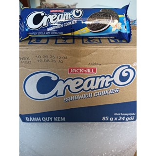  Bán sỉ Thùng Bánh Cream O hương vani gồm 24 gói x 85g bánh quy kem 