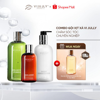 ComBo Bộ 3 sản phẩm: Dầu Gội Bưởi , Kem Xả Dừa và Tinh Dầu Bưởi VIJULLY Cao Cấp