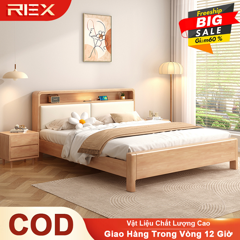 REX Mới về pallet gỗ giường tự nhiên  phong cách hiện đại giường đôi 1m5-1m8 hiện đại cao cấp