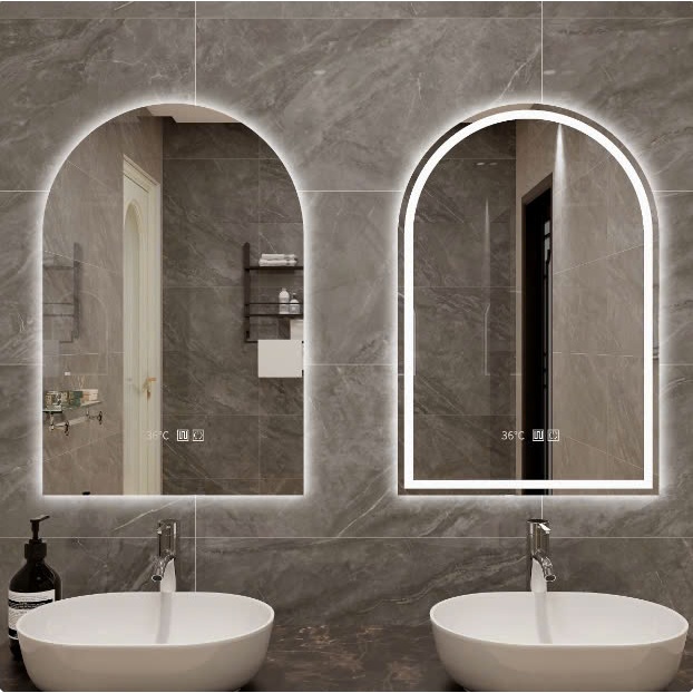 Gương Vòm đèn LED HD Decor – Gương Treo Nhà Tắm, Bàn Trang Điểm, Kiểu Dáng Hiện Đại