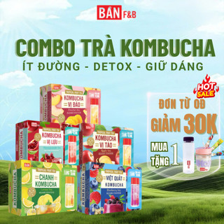   GIẢM 50K  Trà Kombucha Dạng Gói Tiện Lợi Trà Lên Men Trà Hương Trái Cây Detox Cơ Thể - Bản F&B 