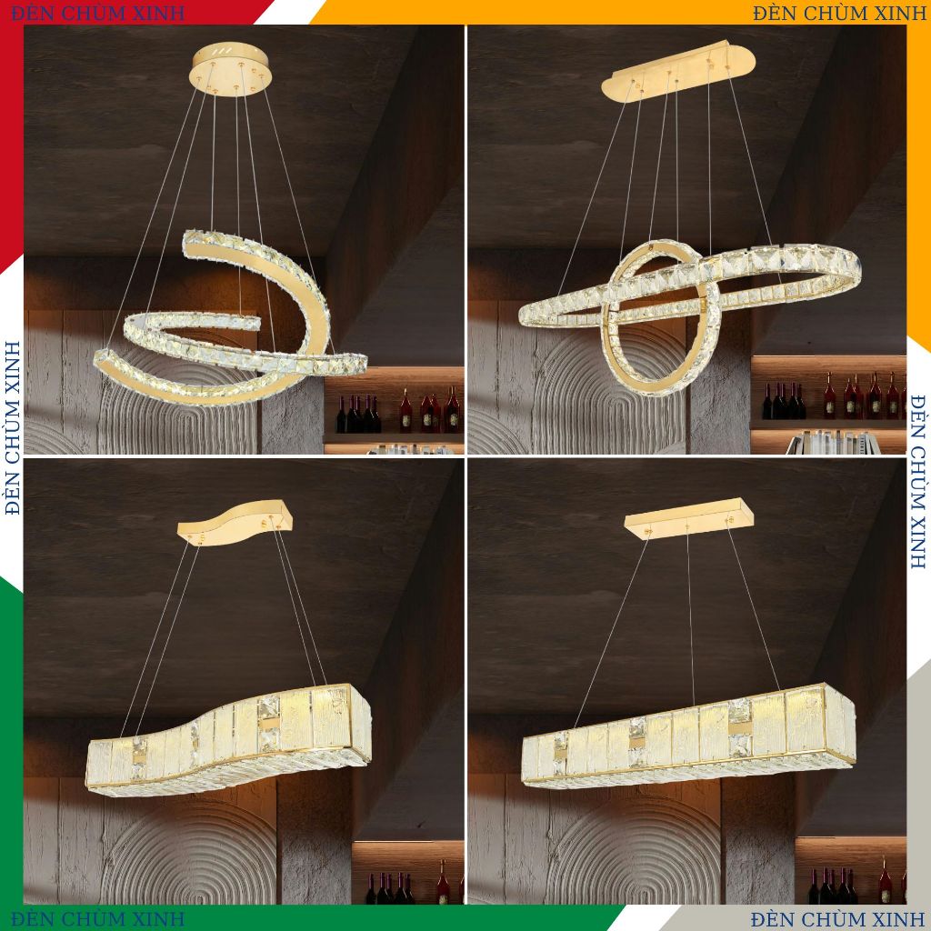 [ ĐÈN CHÙM XINH ] Đèn thả hiện đại, đèn thả pha lê NB-8754, NB-9240, NB-9210, NB-9211 chính hãng