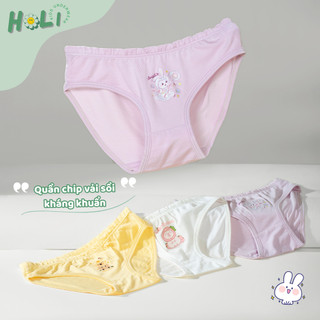 Set 3 quần lót bé gái vải gỗ sồi Modal kháng khuẩn, quần chip cho bé mặc váy vải thấm hút mồ hôi, co giãn 14-49kg