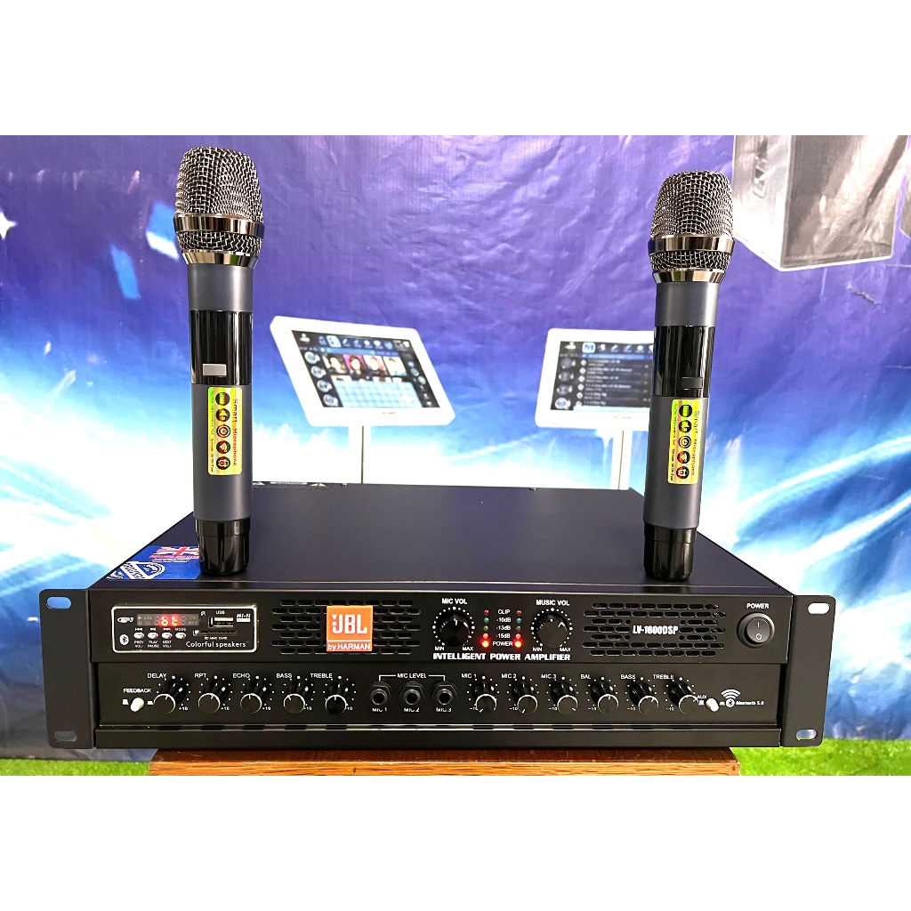 ĐẨY LIỀN VANG CAO CẤP 16 SÒ LỚN TÍCH HỢP 2 MICRO KHÔNG DÂY BLUETOOTH USB,  AV, AUX, VIP