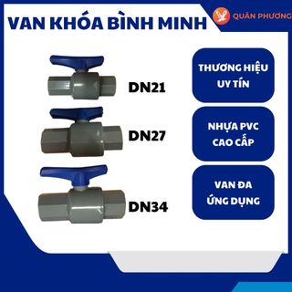  Combo 2 Cái Van Khóa Nước Bình Minh 21 27 34 – Nhựa PVC Cao Cấp Bền Bỉ 