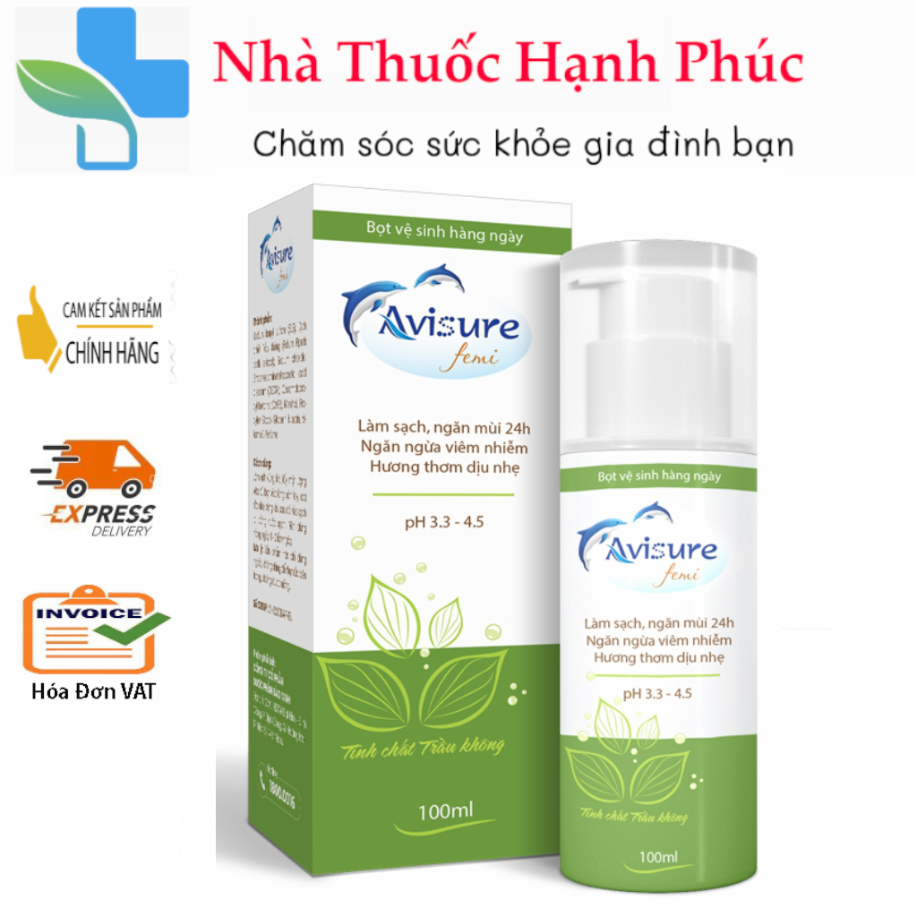 Dung dịch vệ sinh phụ nữ Avisure Femi tinh chất trầu không 100ml