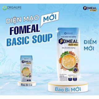   Mẫu mới  Lốc 3 hộp thực phẩm dinh dưỡng Fomeal Basic Soup,Áp suất thẩm thấu phục hồi sức khỏe nhanh 
