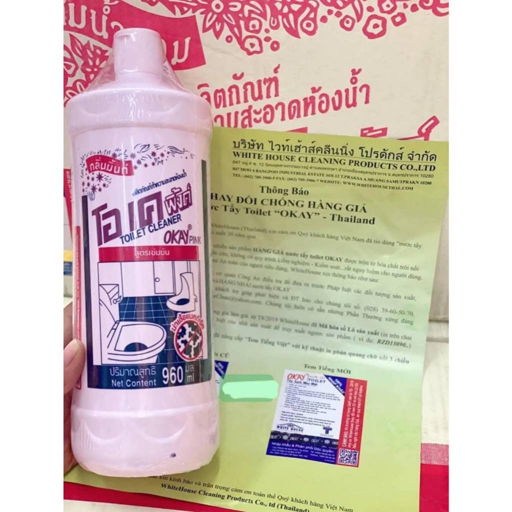 Nước tẩy okay thái 960ml