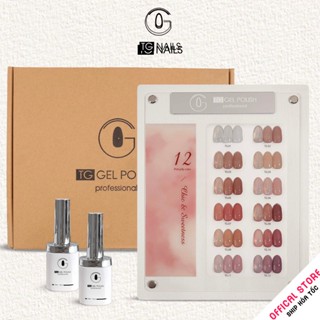  Set sơn gel 12 màu Thạch đục tone Hồng hãng TG tặng kèm bảng màu 