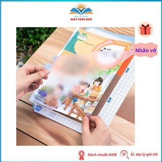 Decal bọc vở trong suốt NP - Chống nước, chống bụi - Đủ các size tặng kèm nhãn vở