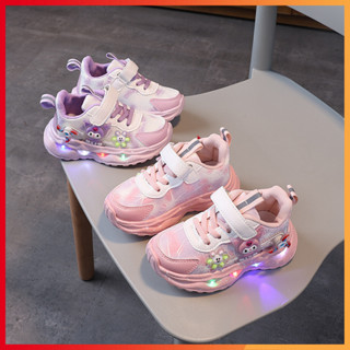  Giày thể thao Kuromi Đèn LED HOT 2025 mã D518 Quảng Châu cao cấp cho bé gái từ 1 tuổi đến 6 tuổi 
