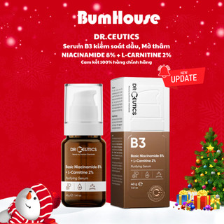   BẢN CẢI TIẾN  Serum Drceutics Basic Niacinamide 8% + L-Carnitine 2%  Kiểm Soát Da Dầu Sáng Da Mờ Thâm 40g 