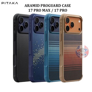  Ốp lưng sợi carbon PITAKA Aramid ProGuard Case cho IP 17 Pro Max   17 Pro  full viền TPU  