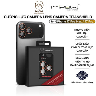  Miếng Dán Cường Lực Lens Camera MIPOW KINGBULL cho iPhone 17 Pro Max   17 Pro HD Titanshield 