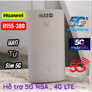  Bộ phát wifi 5G Huawei H155-380  logo TeLe2 5G  wifi 6  128 thiết bị 