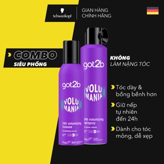  Hannah x Got2b Xịt tạo phồng tóc Got2b Volumizing Hairspray và Bọt tạo phồng tóc Volumising Mousse 