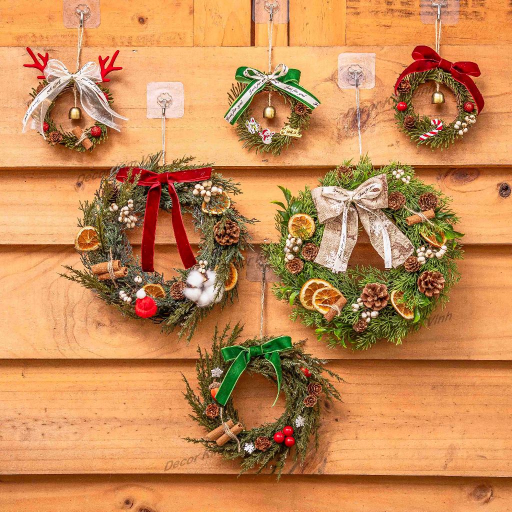 Vòng Hoa Noel Nhỏ, Vòng Nguyệt Quế Giáng Sinh Có Đèn