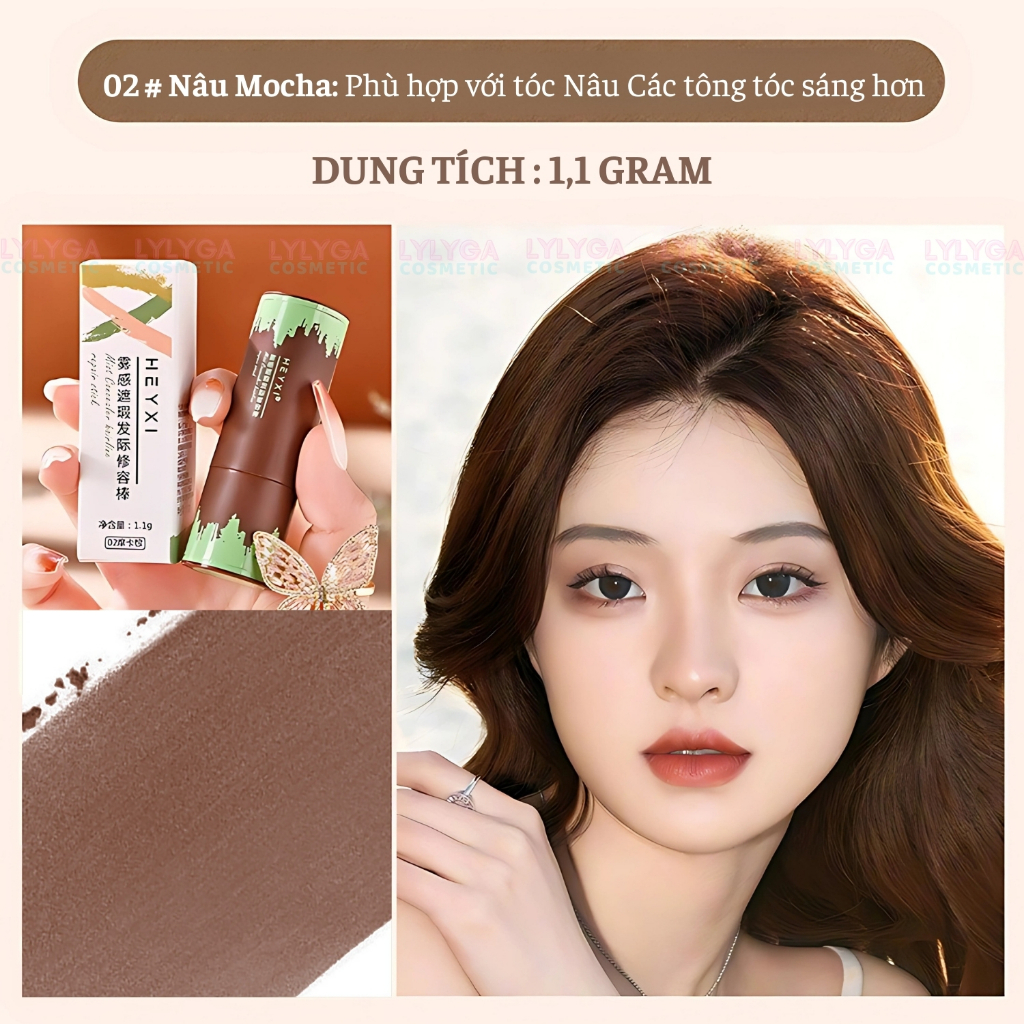 Phấn phủ che khuyết điểm tóc đen nâu chấm hói HEYXI 1g