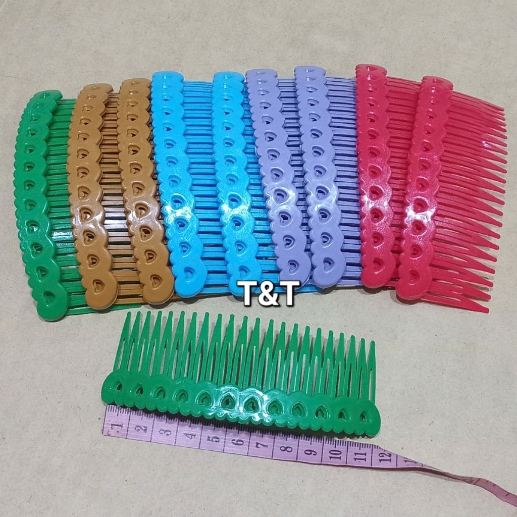 Combo 10 cái Lược cài tóc mái trái tim (Mã 10: 11cm)