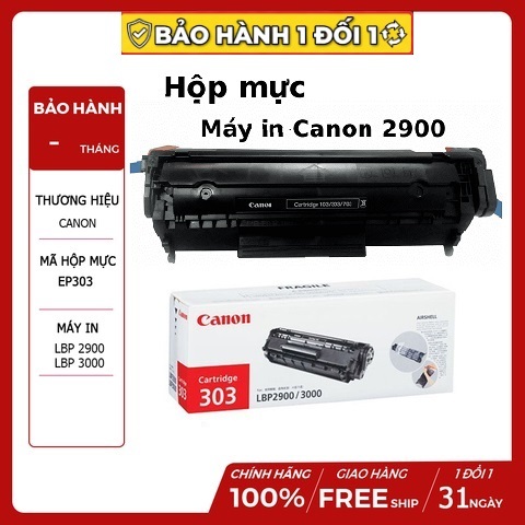 Hộp mực in Canon 2900 (Q2612A/FX9/303) - Mới FULL BOX Nhập Khẩu Siêu Nét
