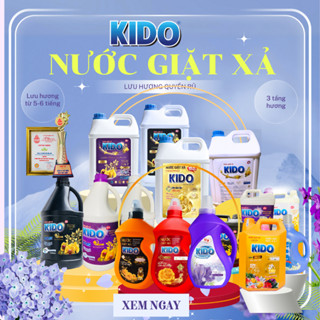    Can 10 Lít Tiết Kiệm  Nước Giặt Xả Quần Áo Công Nghệ Thái Lan KIDO Lưu hương thơm tới 12 tiếng 