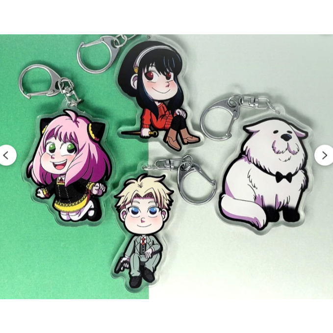 Spy x Family Acrylic Keychain: Anya, Yor, Loid & Bond