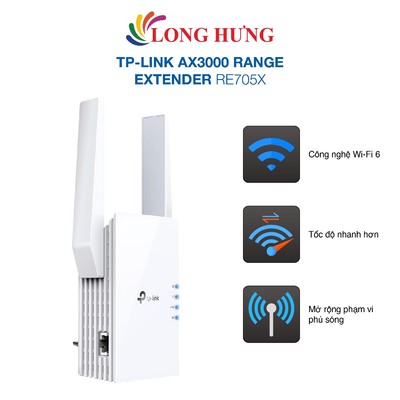 Bộ mở rộng sóng Wifi TP-Link Wifi 6 AX3000 Range Extender RE705X - Hàng chính hãng