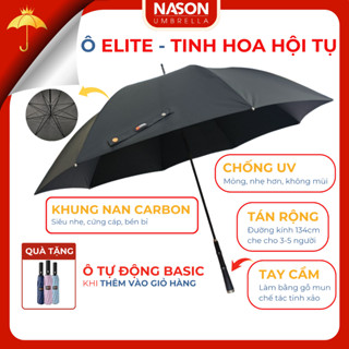 Ô dù cao cấp Elite Nason, Tinh Hoa Hội Tụ - Đẳng Cấp Xứng Tầm. Tay cầm chế tác thủ công,khung carbon