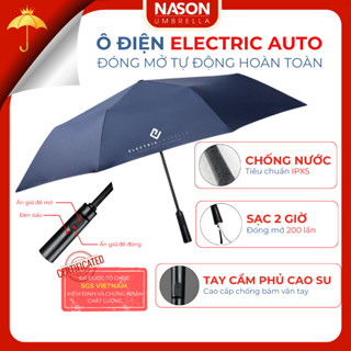 Ô dù điện thông minh Electric Auto Nason đóng mở tự động, sạc Type C, sạc 1 lần dùng 5 tháng
