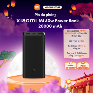 Pin sạc dự phòng Xiaomi 20000 mAh Sạc nhanh 50W MAX hỗ trợ sạc Laptop - Hàng chính hãng