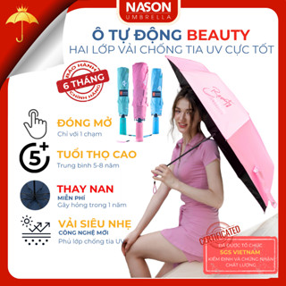 Ô dù tự động 2 chiều Nason Beauty Umbrella, che nắng, che mưa, ngăn 99% UV, chống thấm nước