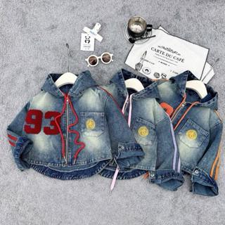  K11- tomnaukid  Áo khoác Jean khóa kéo dập hình size từ 9-40Kg 