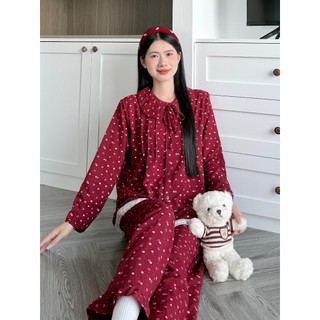  Bộ Đồ Ngủ BY CHANN  SP13  áo dài quần dài họa tiết dễ thương chất liệu đũi mềm  có size đến 80kg  