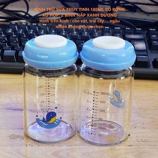 (MUA 2 BÌNH TẶNG 2 ĐẾ CHỐNG VỠ)PHANPY/NEVI/COMI Bình Trữ Sữa Thuỷ Tinh Cao Cấp 180ml,260ml