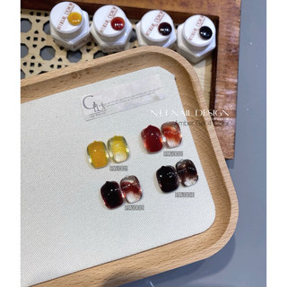  Gel hổ phách 4 màu sơn móng làm vân đá loang mable  có lẻ màu  