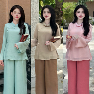  Bộ Pháp Phục Hạnh Dung Truyền thống Vải xô Linen mềm mịn 