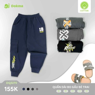  Quần dài cotton mỏng bé trai Dokma 8-12Y DQ3271 