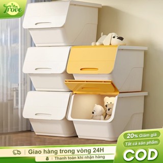 Trove Hộp Đựng quần áo Nắp Lật Thùng Đựng Đồ Chơi Thùng Nhựa Có Nắp Tủ đồ dung tích lớn Đa Năng