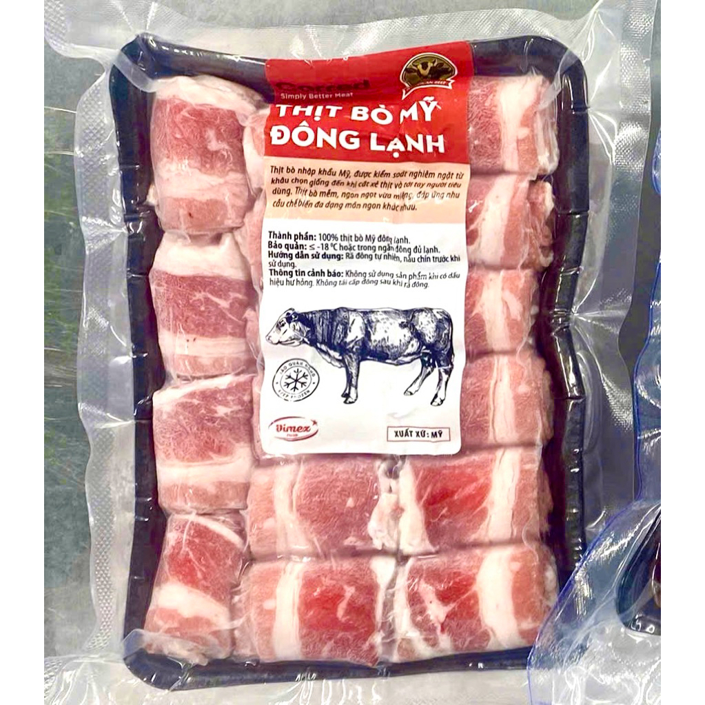 Ba chỉ Bò Mỹ khay 300g